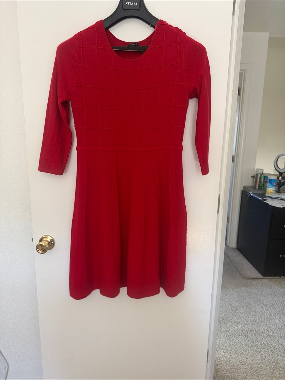 Jessica Howard Red Fit-and-Flare Knit Dress for Girls